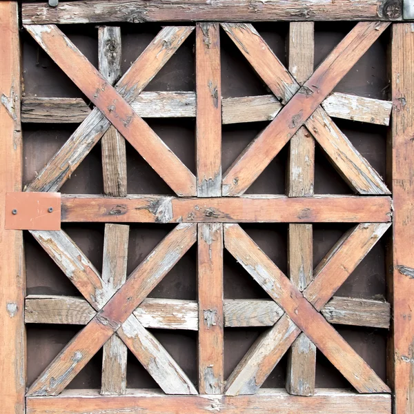 Decorative wooden gate — Stock Photo, Image