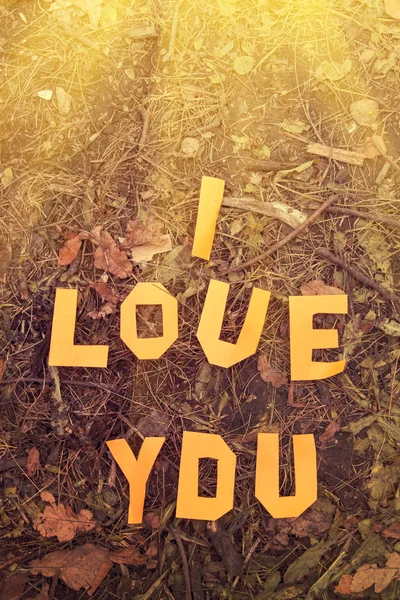 I love you inscription — Stock Photo, Image