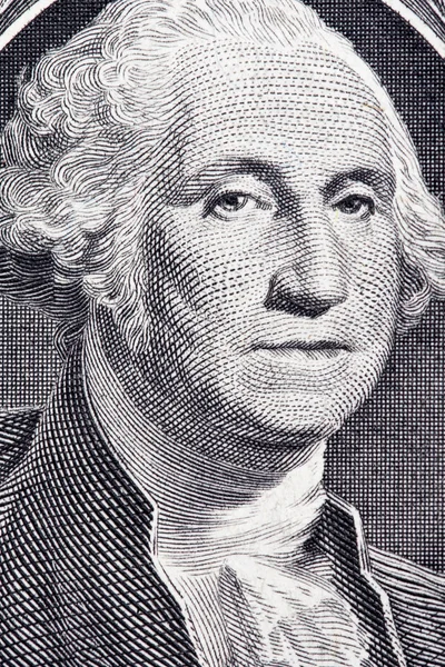 Presidents Washington face on dollar bill — Stock Photo, Image