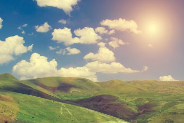 Pitoresk yeşil otlaklar