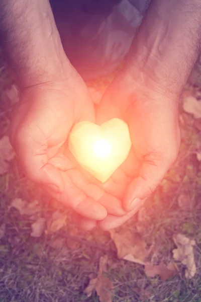 Heart shaped purified potato — Stock Photo, Image