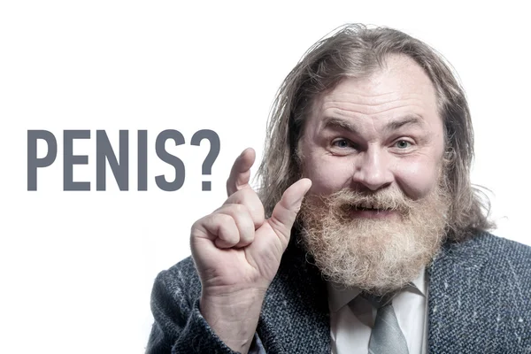 Adam gösterir bir şey smal sakallı