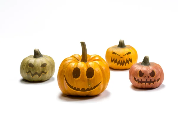 Berbagai labu halloween warna-warni — Stok Foto