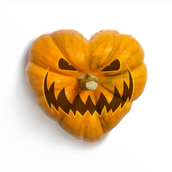 Halloween dýně ve tvaru srdce — Stock fotografie