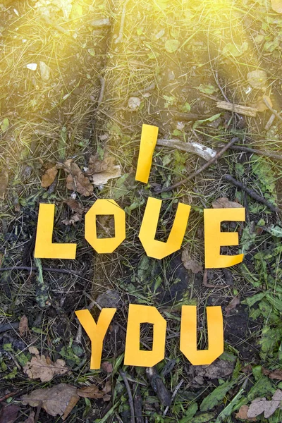 I love you inscription — Stock Photo, Image