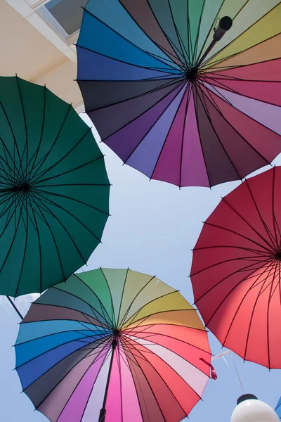 Colorful variety umbrellas — Stock Photo, Image