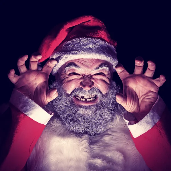 愤怒的圣诞老人 — 图库照片