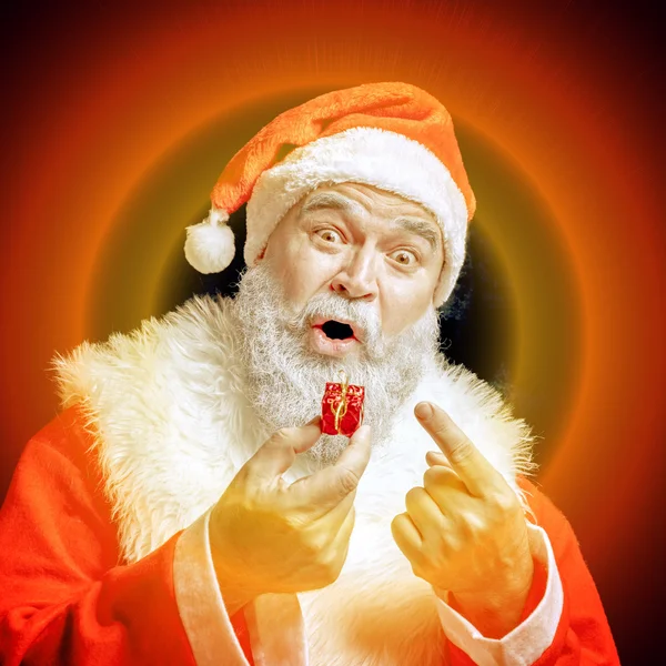 Santa Claus śmiejąc się zły — Zdjęcie stockowe