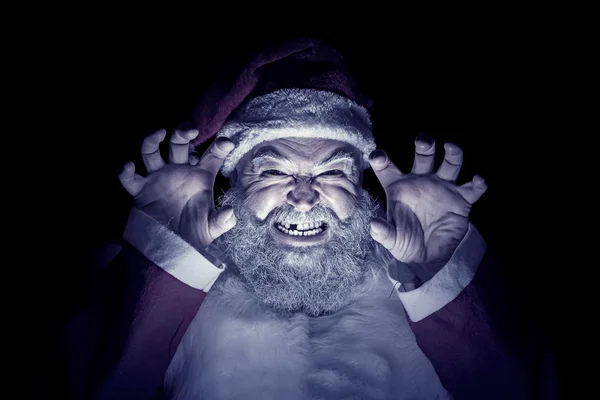 Boos santa claus — Stockfoto