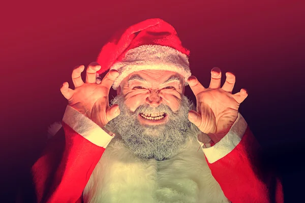 愤怒的圣诞老人 — 图库照片