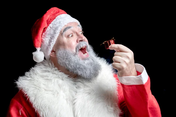 Santa Claus surprised — Stock Photo, Image