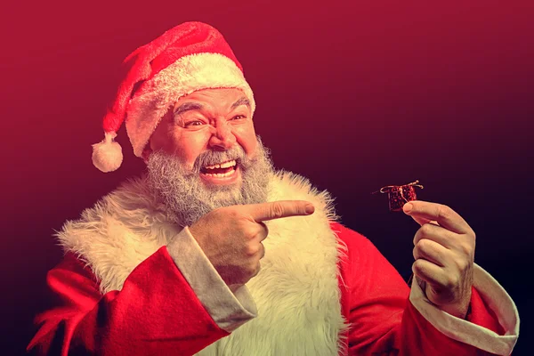 Santa Claus laughing angry — Stock Photo, Image