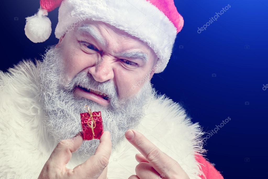Père Noël rire en colère — Photographie watman © #97295332