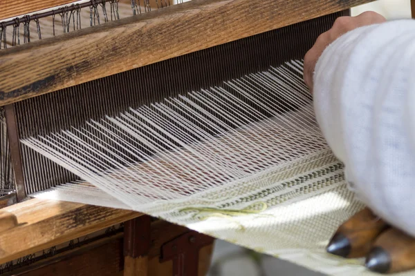 Alte hölzerne Spinnmaschine — Stockfoto