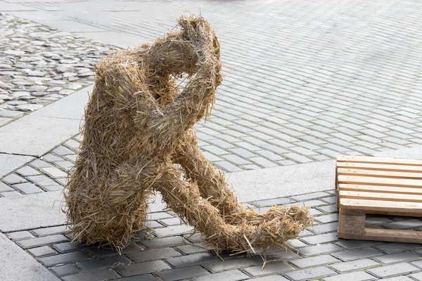 La figura de paja de un hombre — Foto de Stock