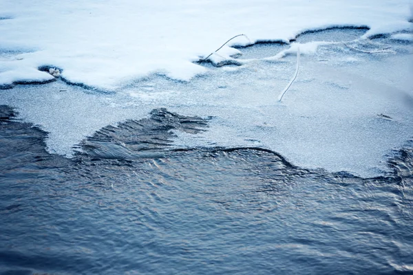 Ice and wavy water — Stock Photo, Image