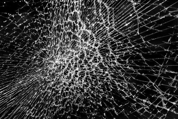 Çatlak kırık cam — Stok fotoğraf