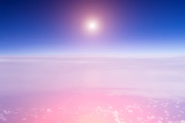 Panorama aéreo da paisagem nublada — Fotografia de Stock