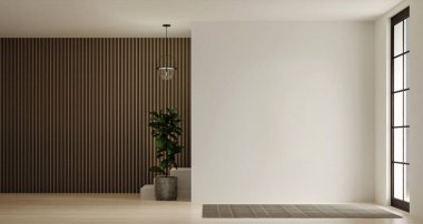 Doğal elementlerle zenginleştirilmiş, refah odaklı bir atmosfer için ideal modern minimalizmin sergilendiği sakin bir iç mekan..