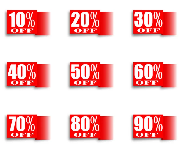 Sale set of percent- EPS 10. — Stock Vector