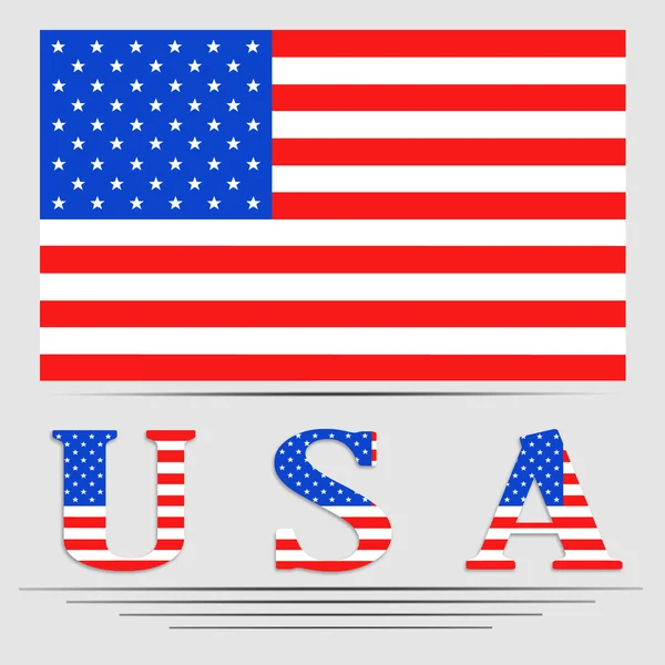 Vectorafbeelding van Amerikaanse vlag. — Stockvector