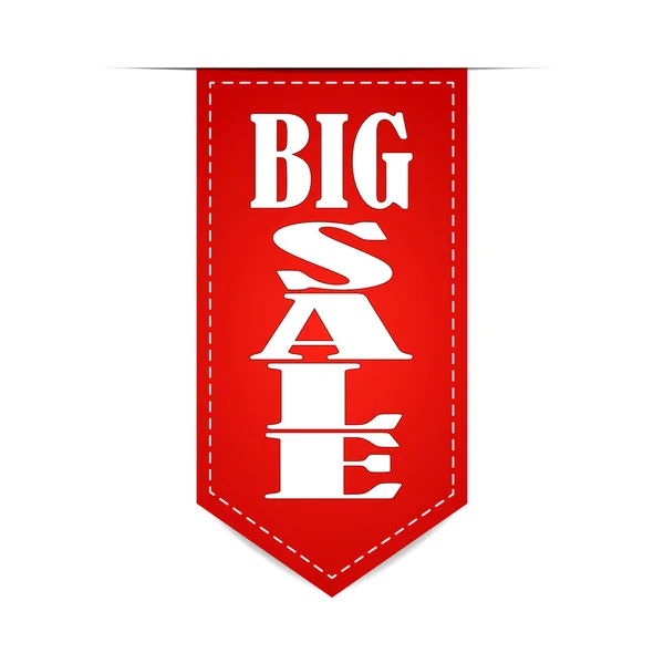 Red label big sale - vector illustration. — Stock Vector