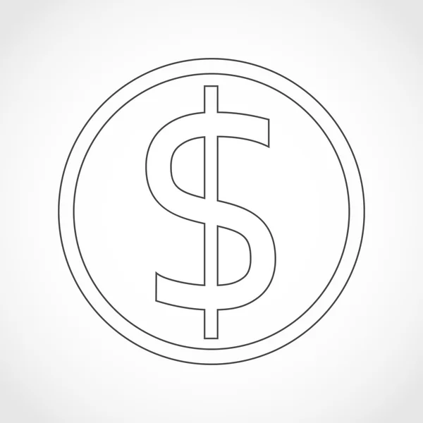 L'icône dollar - illustration vectorielle . — Image vectorielle
