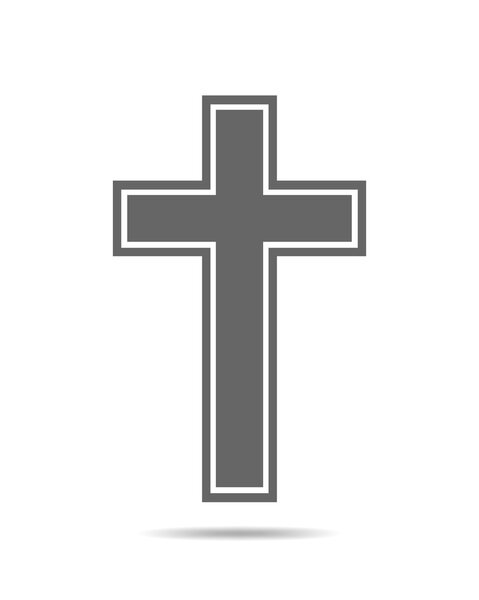 Black Christian Cross - vector illustration.
