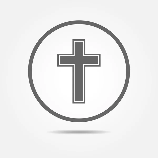 Cruz cristiana negra - ilustración vectorial . — Archivo Imágenes Vectoriales