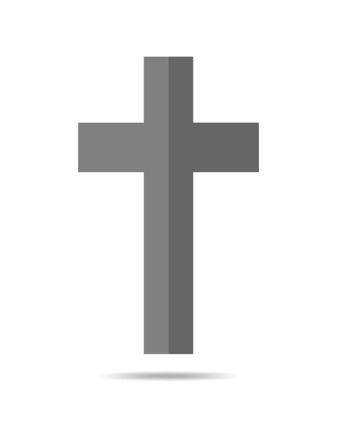 Zwarte Christian Cross - vectorillustratie. — Stockvector