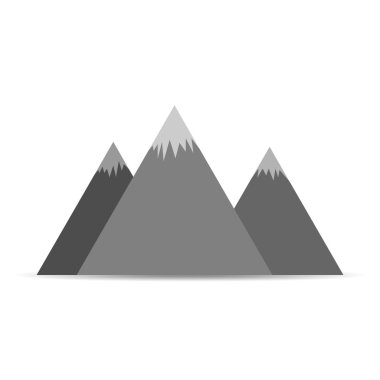 Dağlar simgesi - vektör illüstrasyon.