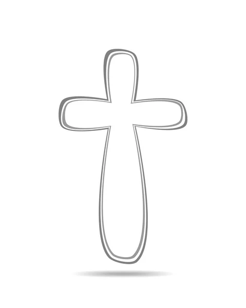 Siyah Christian Cross - vektör çizim. — Stok Vektör