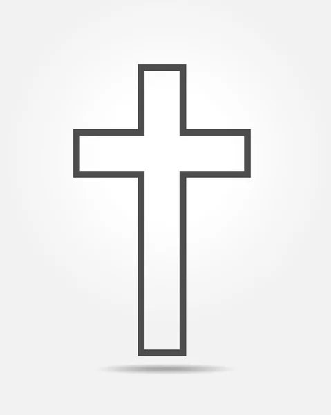 Cruz Cristã Negra - ilustração vetorial . —  Vetores de Stock