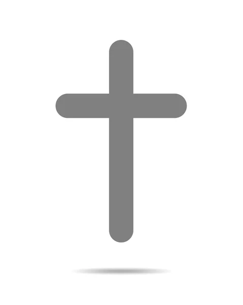 Zwarte Christian Cross - vectorillustratie. — Stockvector