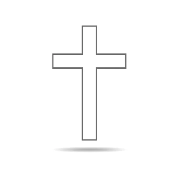 黑的基督教十字架-矢量图. — 图库矢量图片