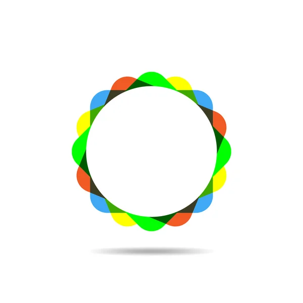 Icône ronde abstraite - illustration vectorielle . — Image vectorielle