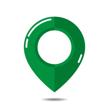 Yeşil harita işaretçi - vektör çizim.