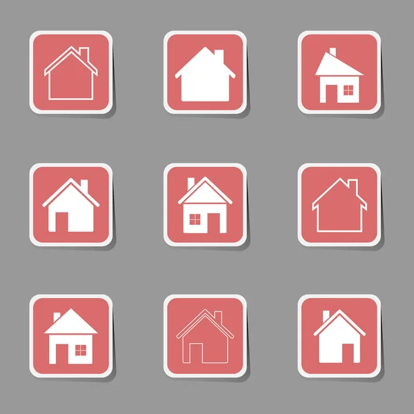 Houses icons set - vector illustration. — Stock Vector