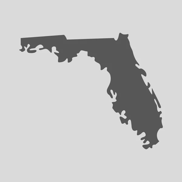 Svart karta staten Florida - vektor illustration. — Stock vektor