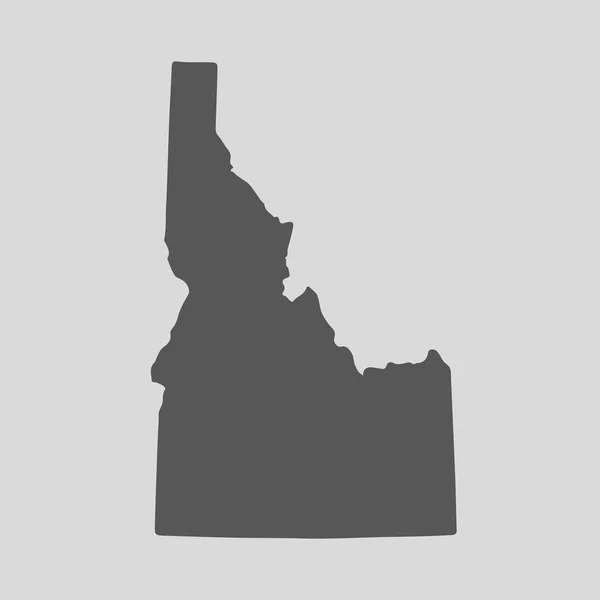 Svart karta staten Idaho - vektor illustration. — Stock vektor