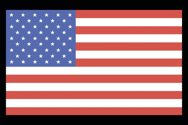 Флаг США - векторная иллюстрация . — стоковый вектор