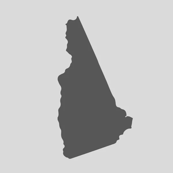 Svart karta State New Hampshire-vektor illustration. — Stock vektor