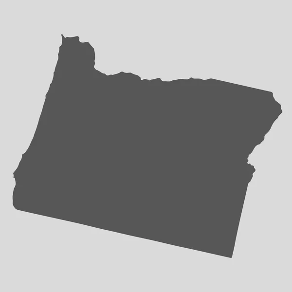 Svart karta tillstånd Oregon-vektor illustration. — Stock vektor