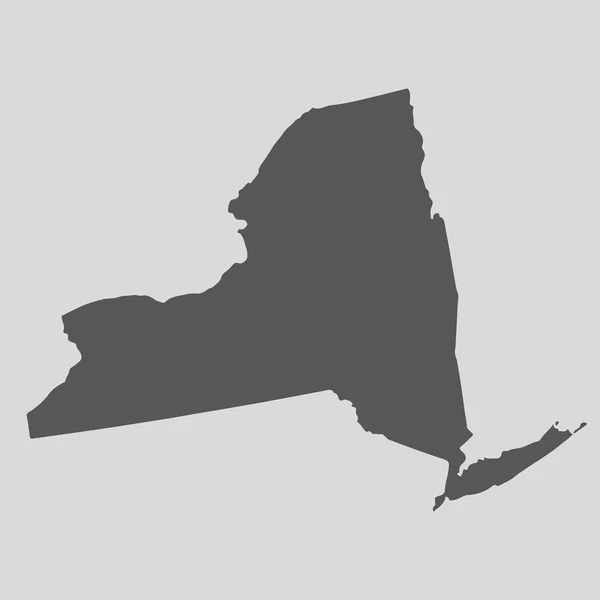 Svart karta State New York-vektor illustration. — Stock vektor