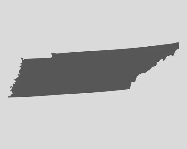 Svart karta stat Tennessee-vektor illustration. — Stock vektor