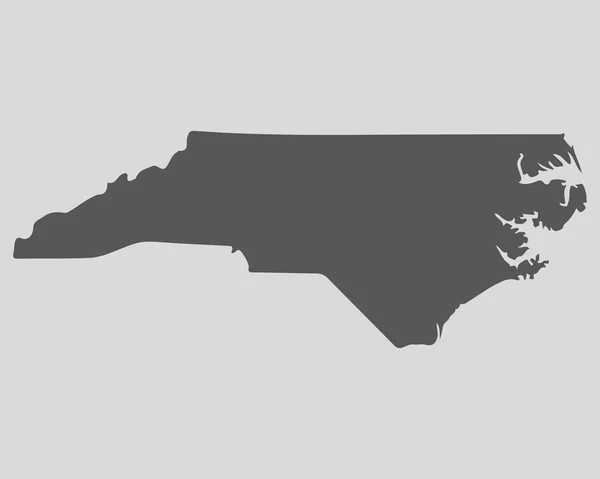 Svart karta State North Carolina-vektor illustration. — Stock vektor