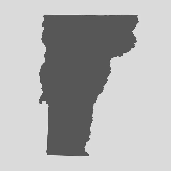 Чорна карта держава Вермонті-Векторна ілюстрація. — стоковий вектор