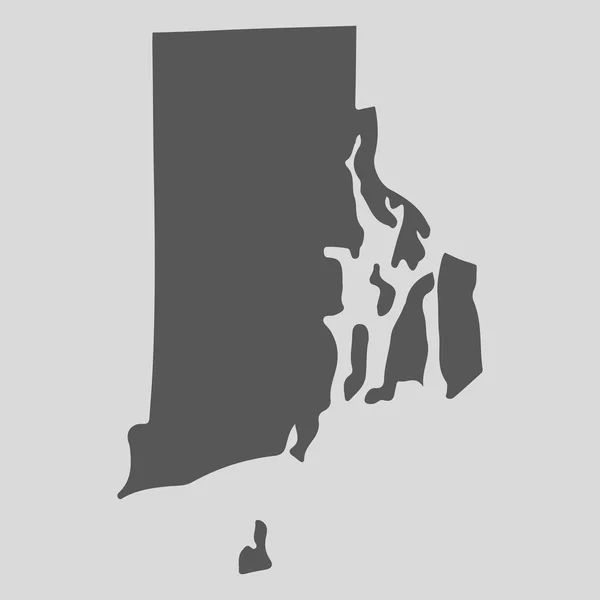 Carte noire Rhode Island - illustration vectorielle . — Image vectorielle