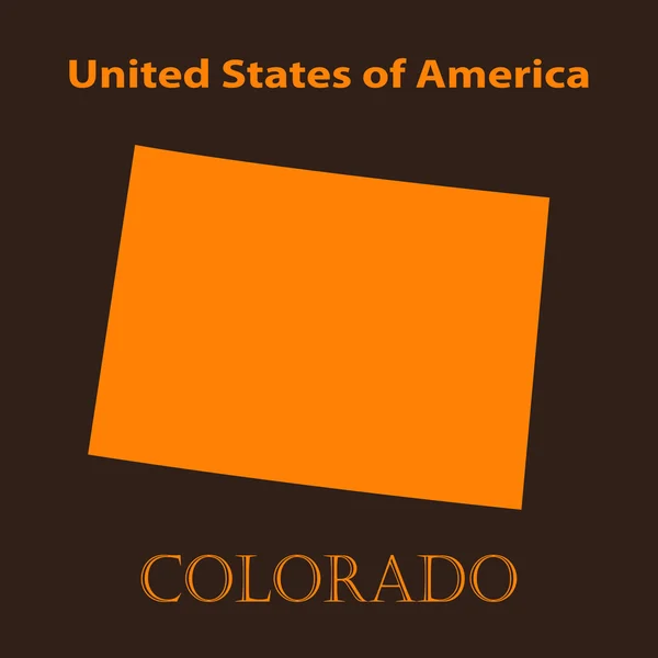 Orange Colorado map - vector illustration. — Stock Vector