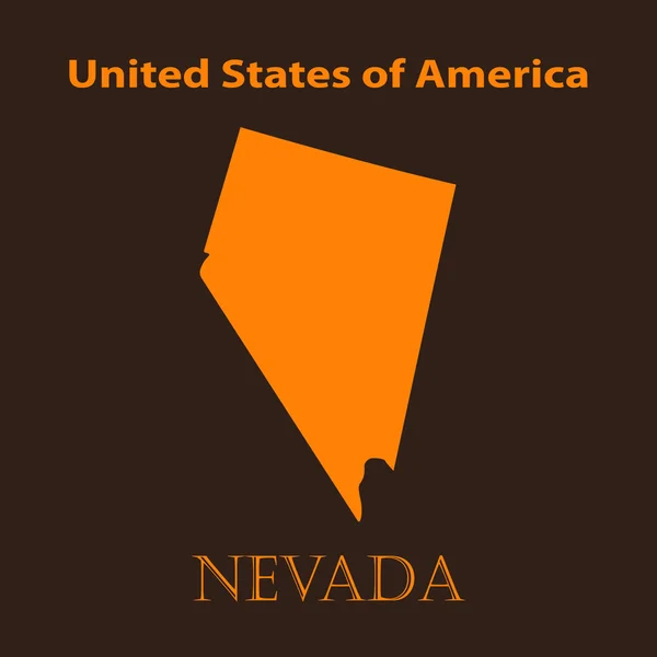 Mapa de Orange Nevada - ilustración vectorial . — Vector de stock